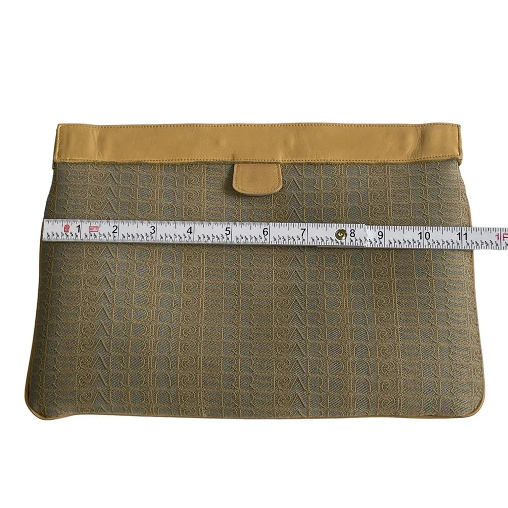 Vintage 80s Pierre Cardin Monogram Logo Clutch Bag